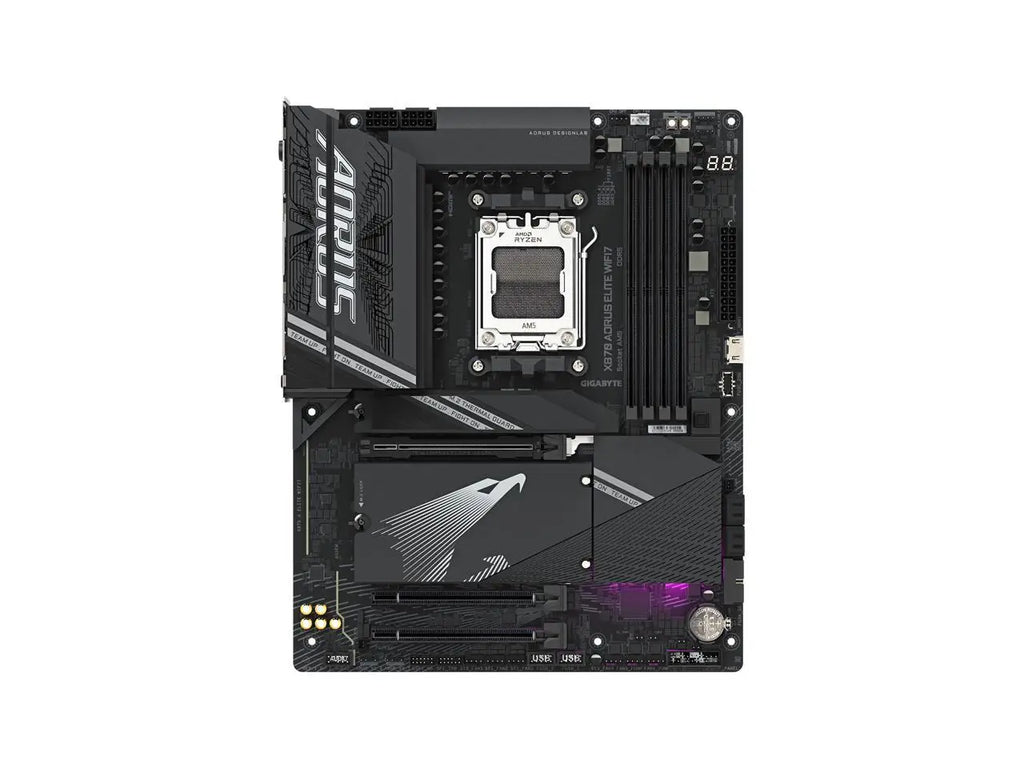 ELITE WIFI7 AM5 LGA 1718, ATX, DDR5, 4x M.2, PCIe 5.0, USB4, Wi-Fi 7, 2.5GbE LAN, EZ-Latch, 5-Year Warranty