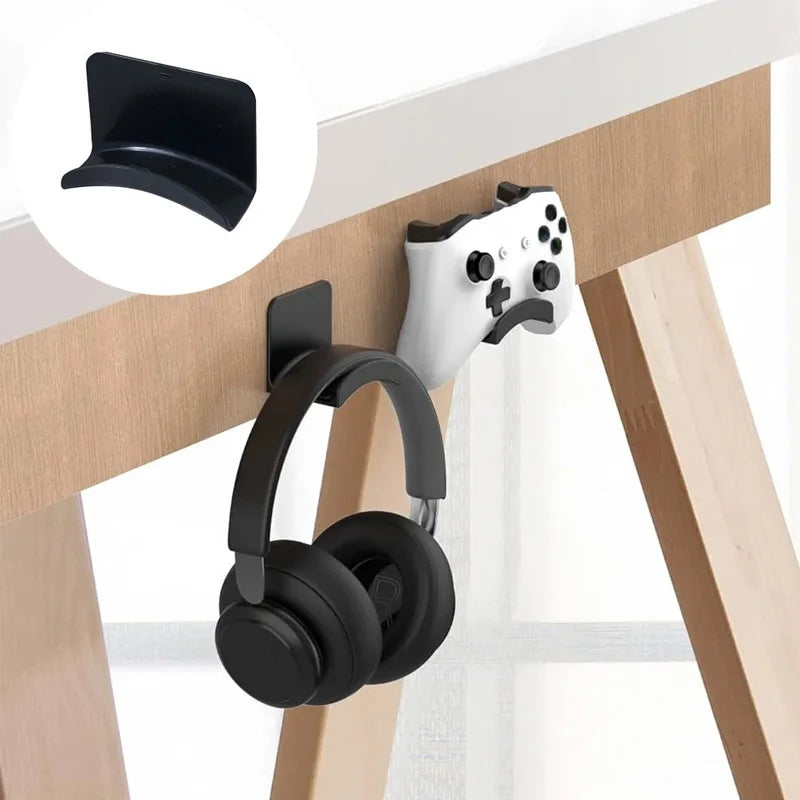 Space-Saving Earphone Holder – Wall-Mount Headphone Rack, Easy Installation, 4-Pack