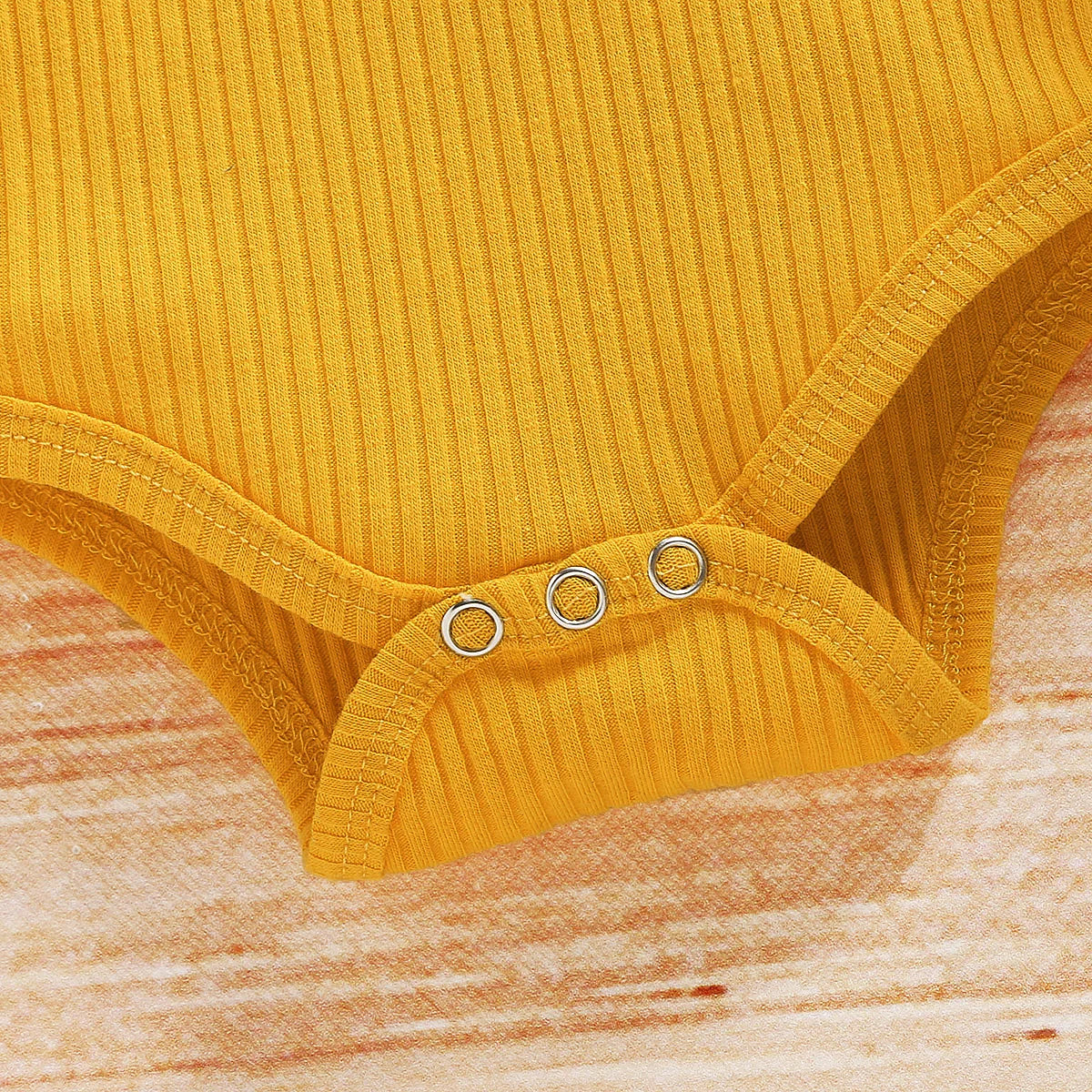 0-24M Newborn Infant Baby Girl Clothing Set Short Sleeve Yellow Solid Romper Top Sumflower Printed Shorts 3Pcs Outfit