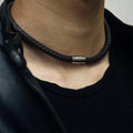 Leather Necklace Choker for Men Women Black Brown Rope Choker Necklaces Wholesale Jewelry  4/6/8mm