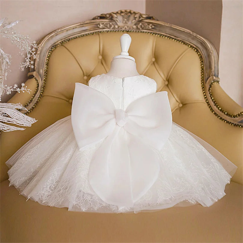 Kids Dresses For Girls 1st Birthday Party Wedding Girls Dress Lace Flower Princess Baby Dress Toddler Baby Baptism Ball Gown