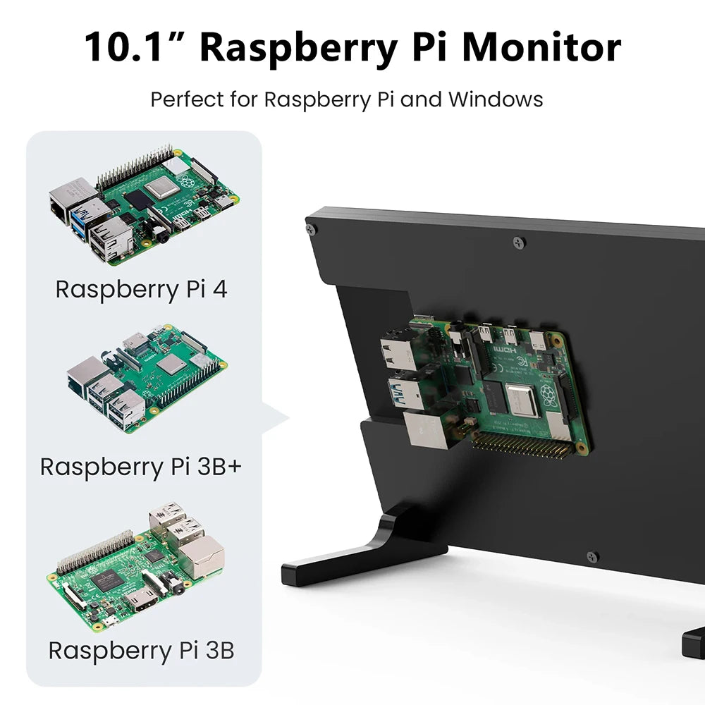 Portable HD 1280X800 Capacitive Touch Screen 10" Raspberry Pi Monitor Driver-free 10-point Touchscreen IPS Display for Banana Pi&Raspberry Pi 4B/3B+/3A+/2B,Compatiable with Win 7/8/10/11,Gift for DIY programmer