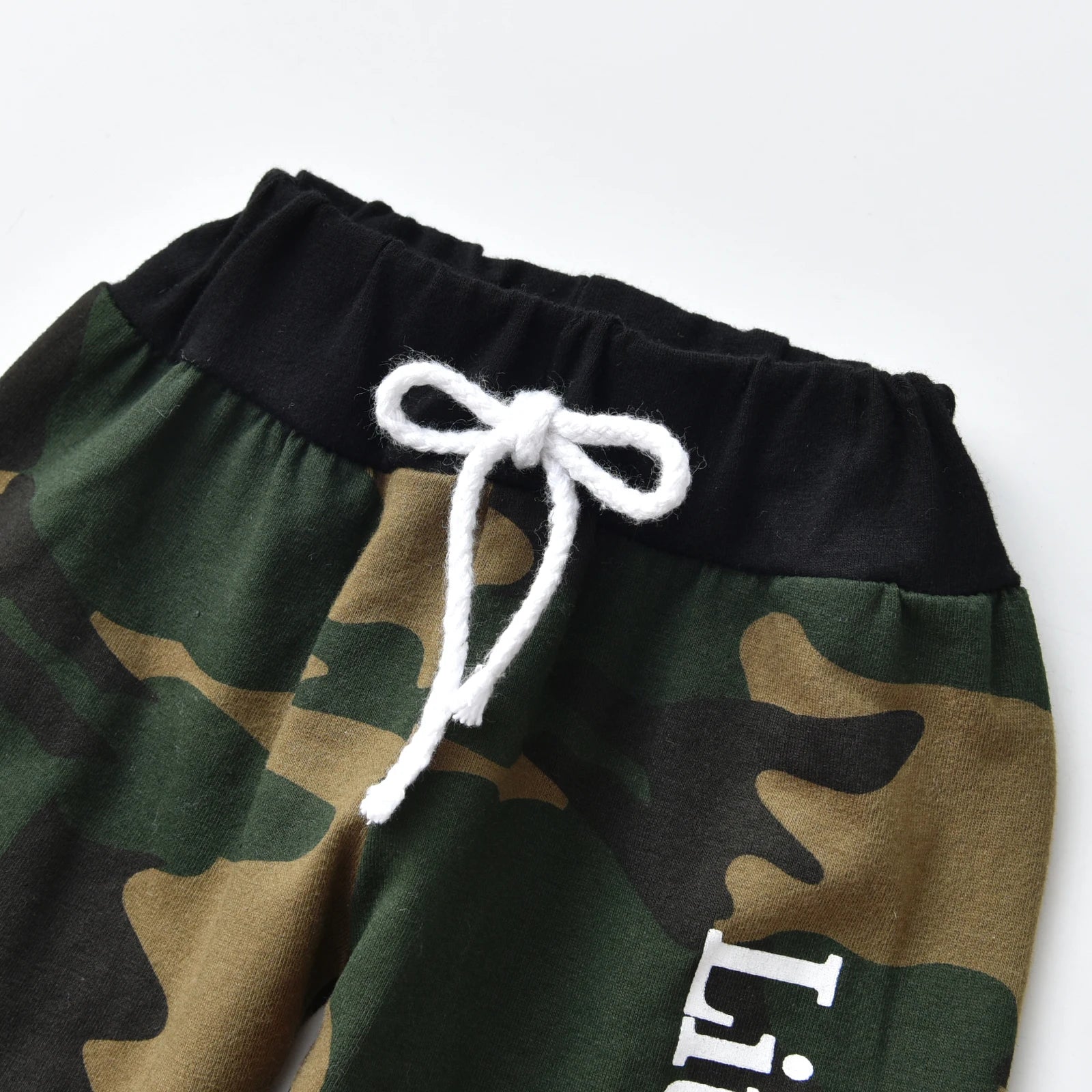 Newborn Baby Boy Clothes Long Sleeves Letter Print Romper Camouflage Long Pants Hat 3pcs Outfits Set