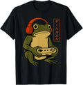 Gamer Frog Art Men Women Boys Funny Vintage Gaming T-Shirt