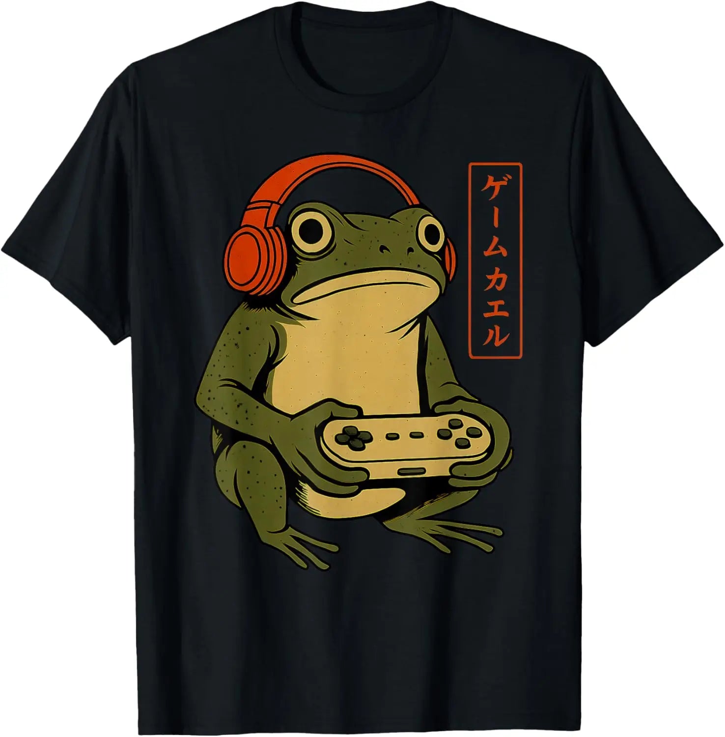 Gamer Frog Art Men Women Boys Funny Vintage Gaming T-Shirt
