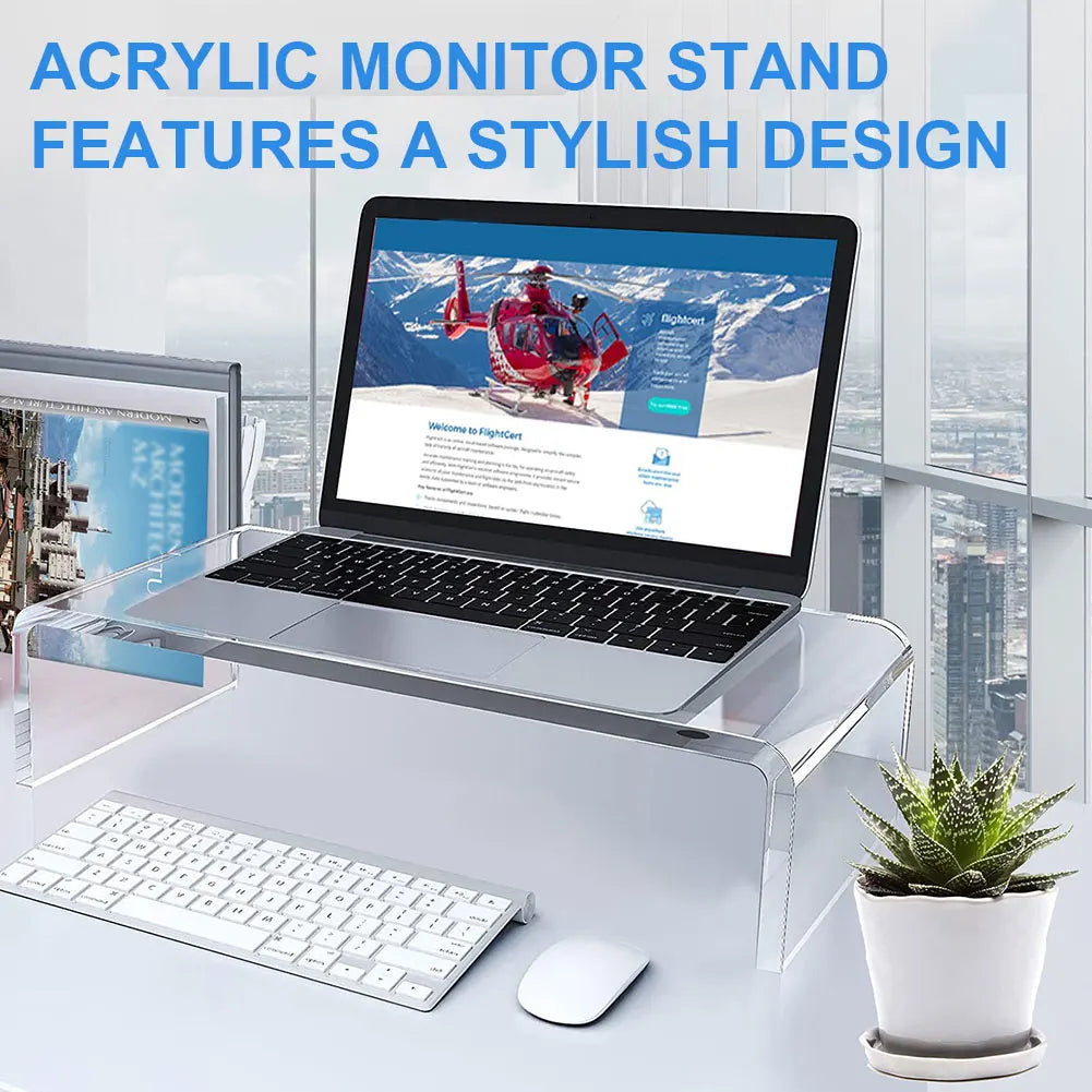 Acrylic Monitor Stand Laptop Stand Riser Desk Laptop/PC/Multimedia Monitor Stand.