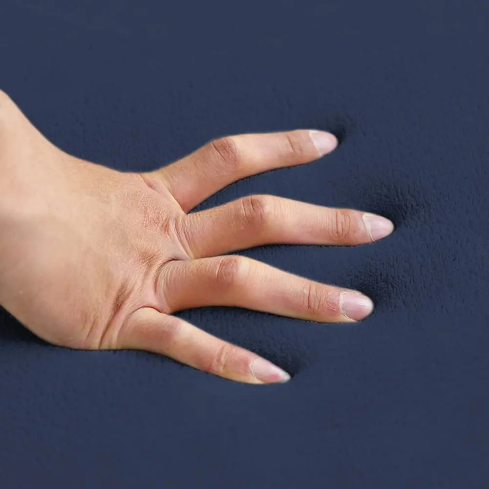 Soft Coral Velvet Play Mat 5'x6'8" Dark Blue for Toddlers Yoga Exercise Non-Slip Area Rug