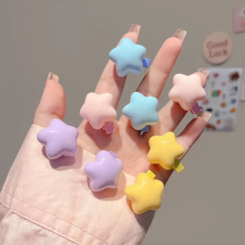20Pcs/Lot Girls Hair Accessories Super Sweet Star Hairpin Summer Forehead Bangs Hair Clip Head Barrettes New Headdress