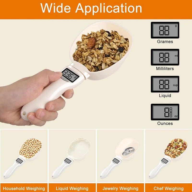 Digital Measurement Adjustable Weighing Spoon Kitchen Scale Electronic Measuring Spoon,