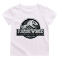 Boys/ Girls Cartoon Tee-shirt Jurassic World T-shirt 100%Cotton Cute Children Fun Cartoon Soft T shirt