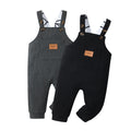 2 Pack Infant Baby Boy Overalls Clothes Solid Color Pocket Suspender Pants Jumpsuit