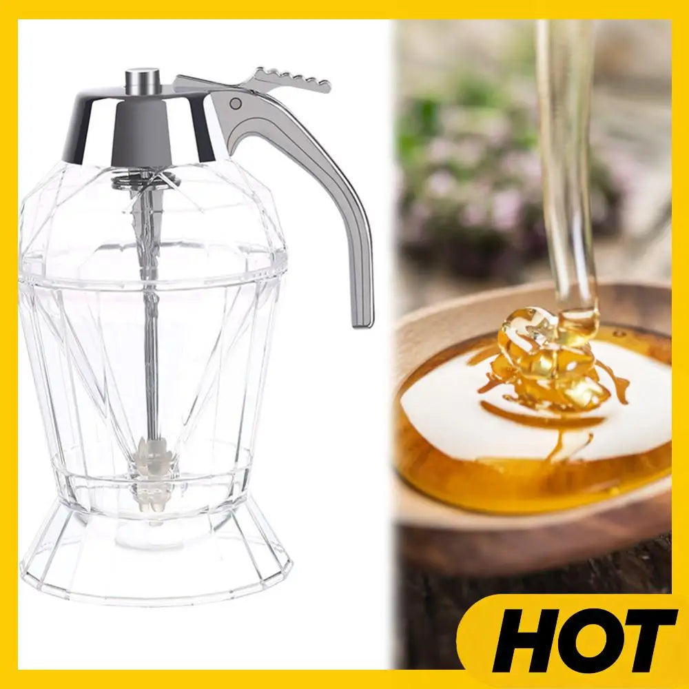 Honey Dispenser with Stand Honey Pot No Drip Olive Oil Dispenser Bottle for Home Kitchen Storing Honey and Syrup
