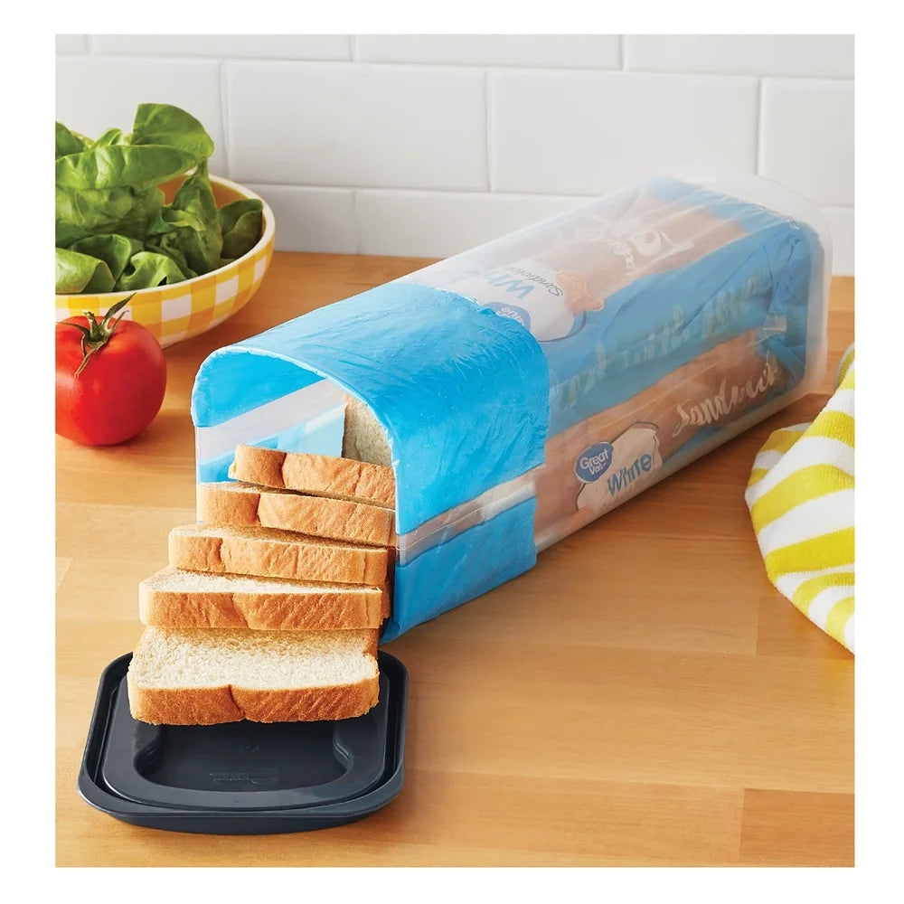 Clear Plastic Bread Storage Container Durable Food Keeper Freshness Organized Kitchen Storage Solution 5.25x5.25x13.62 Inches