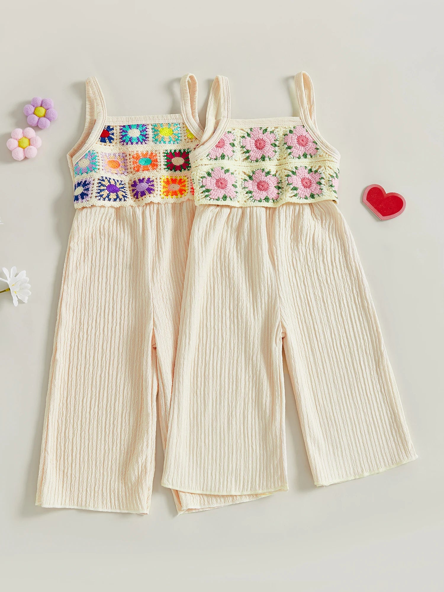 Adorable Baby Girl Floral Romper Sleeveless Jumpsuit Square Neck Spaghetti Strap Overalls Summer Outfit Cute Toddler Clothes