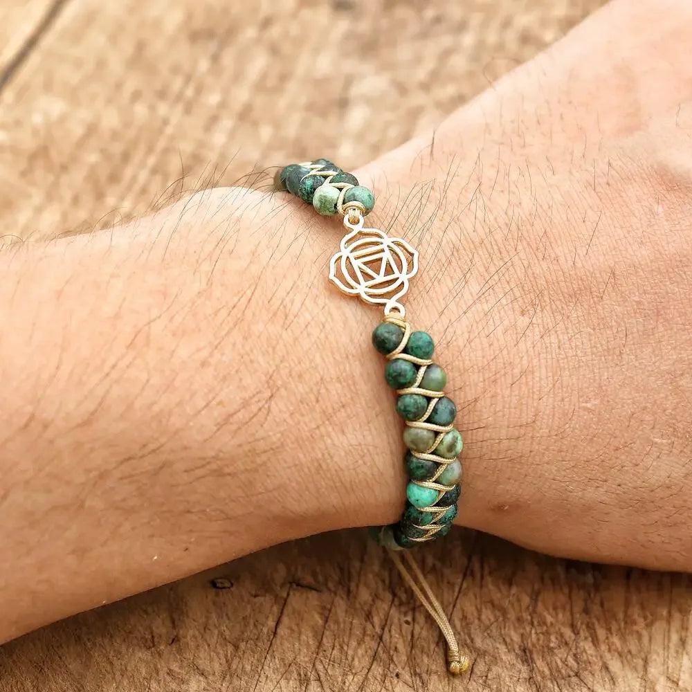 4mm Double Layer Stone Braided Turtle Bracelet Beaded Charm Friendship Bracelet Couple Handmade Jewelry