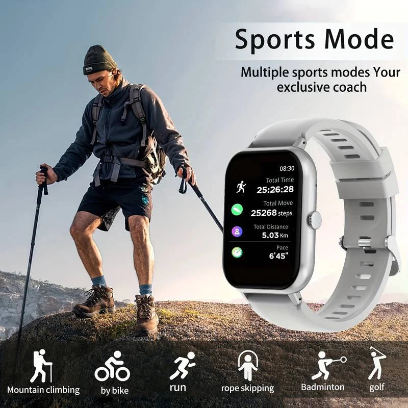 Smart watch, wireless calling /dial, multi -Sport mode, Suitable for men and women, iPhone/Android