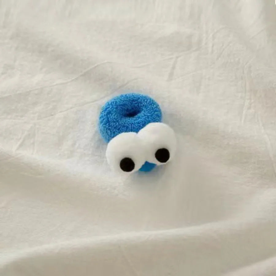 New Autumn and Winter Funny Selling Big Eyes Rope Girl Heart Candy Color High Elasticity 2-16 Years Old Instagram Hair Band