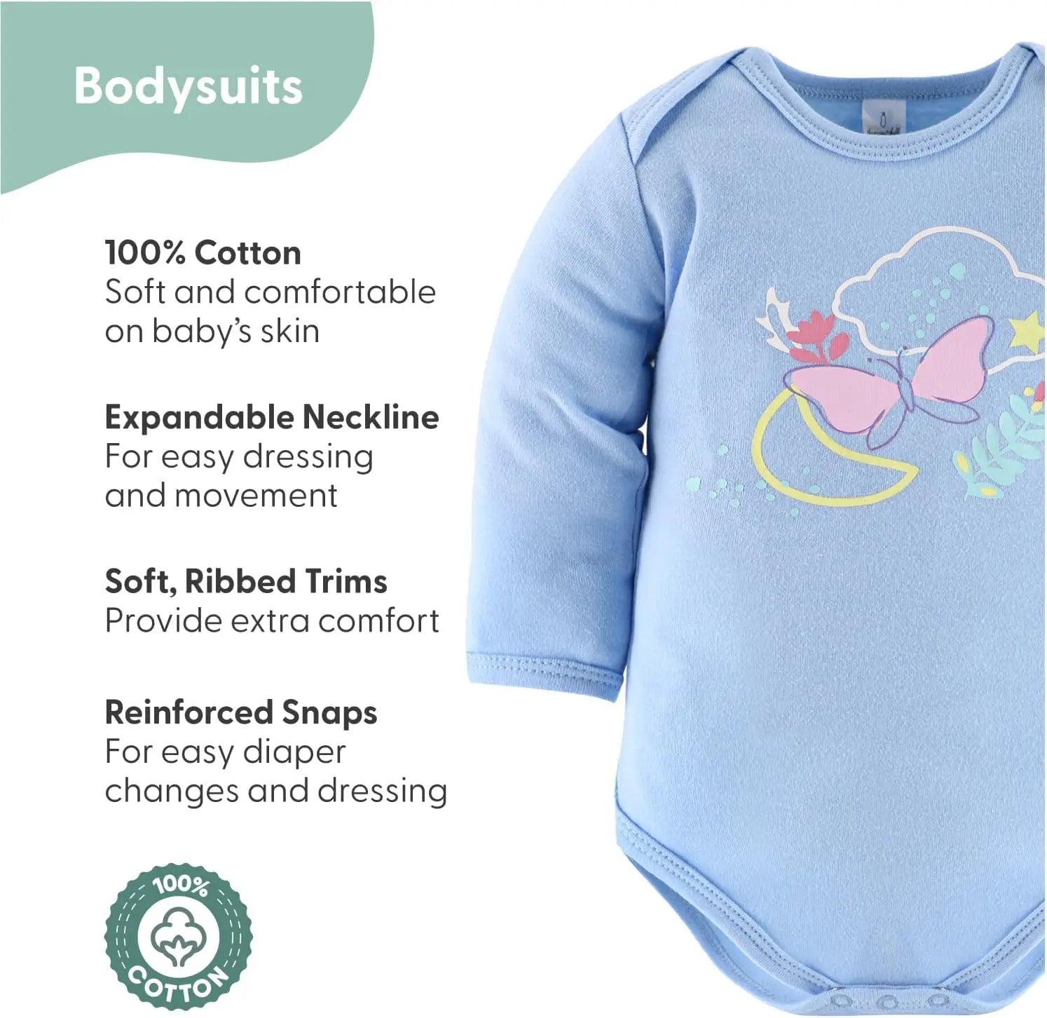 Baby Gift Set for Girls, Newborn Girl Gift Sets, Baby Clothes & Essentials, Purple Butterfly