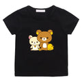 100% Cotton T-shirt  Bear Print Kawaii T-shirt Children Cartoon Boy Girls High Quality Tops kids clothes