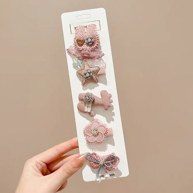 Children's Bangs Hair Clips, Hair Tidying Tool for Girls, Autumn and Winter Plush Hairpins, Baby Bow Hair Clips, Hair Accessories