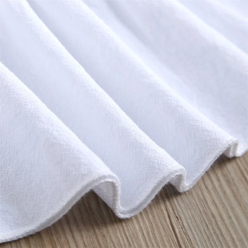 01-26  Girls Summer 2PCS Pants Sets White Sleeveless Cami Tops Blue Ripped Denim Pants Sets