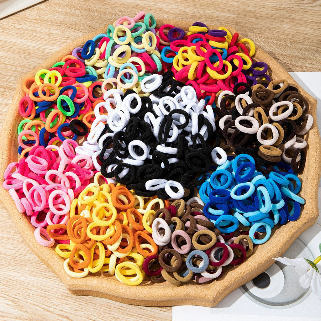 100pcs Girls Elastic Hair Bands Children Ponytail Hold Hair Tie Rubber Band Scrunchie Kids Hair Accessories for girl