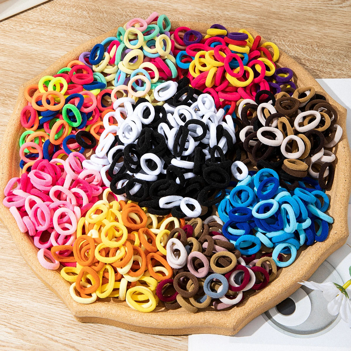 100pcs Girls Elastic Hair Bands Children Ponytail Hold Hair Tie Rubber Band Scrunchie Kids Hair Accessories for girl