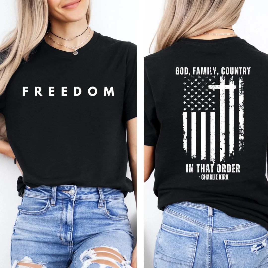 Activism Tee God Family Country Jersey Short Sleeve