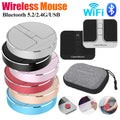 Wireless Mouse 3 Mode Bluetooth5.2/2.4G/USB Mini Capacitive Mice Ultra Thin Wireless Computer Mouse Adjustable DPI for PC Laptop