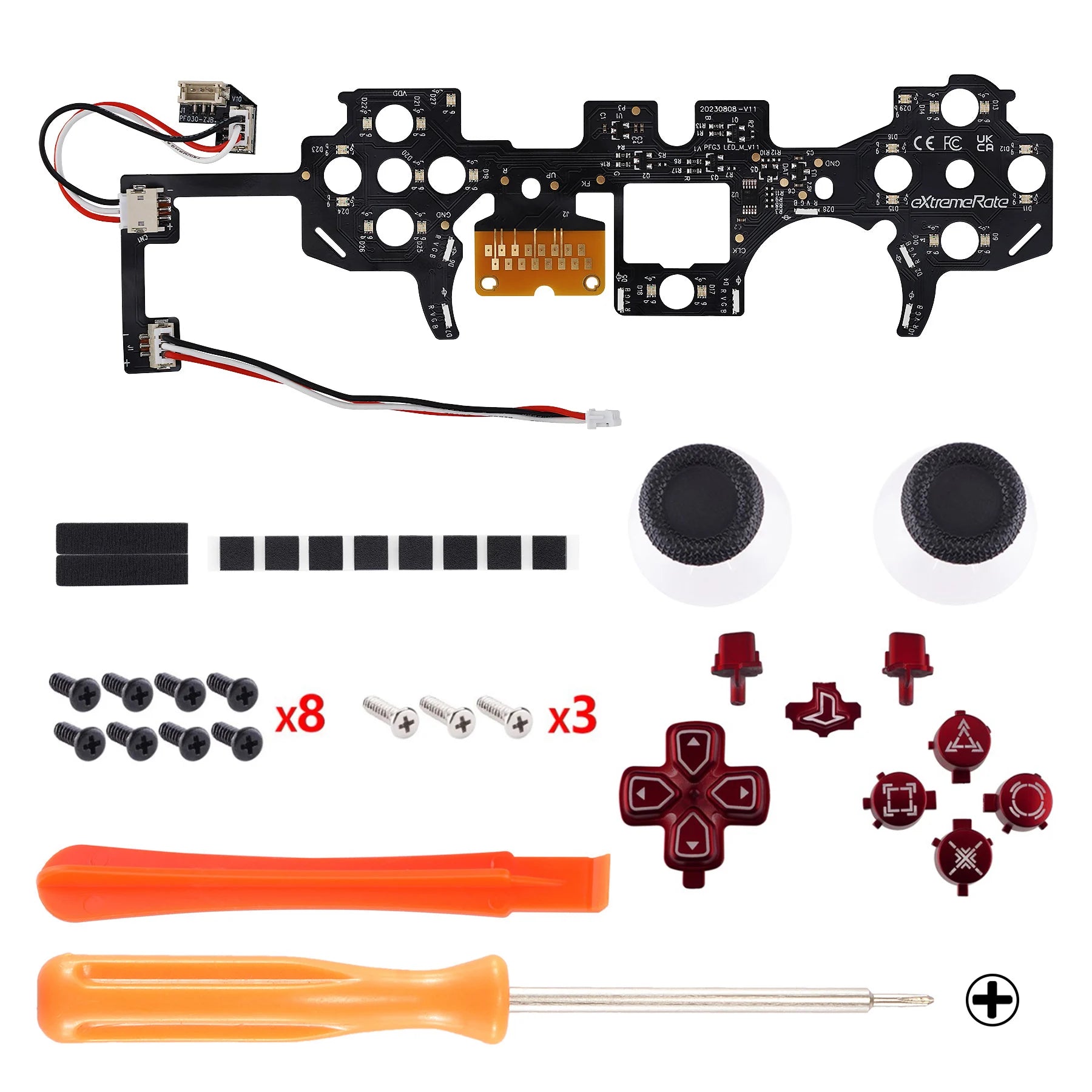 Extreme Rate 9 Modes Luminated D pad Thumb sticks, for ps5 Controller BDM-030 & BDM-040 & BDM-050