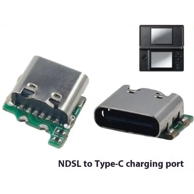 1Pcs For NDSL Convert To USB-C Mod USB Type C Charging Socket Replacement For NDS Lite USB-C Charge Port