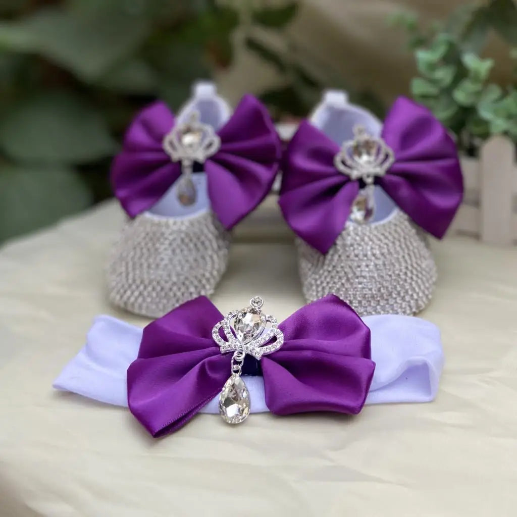 Dollbling Baby Diamonds and Pearls Custom Baby Girl Pearl Rhinestone Birthday Baptism Fancy Shoes Baby Shower Easter