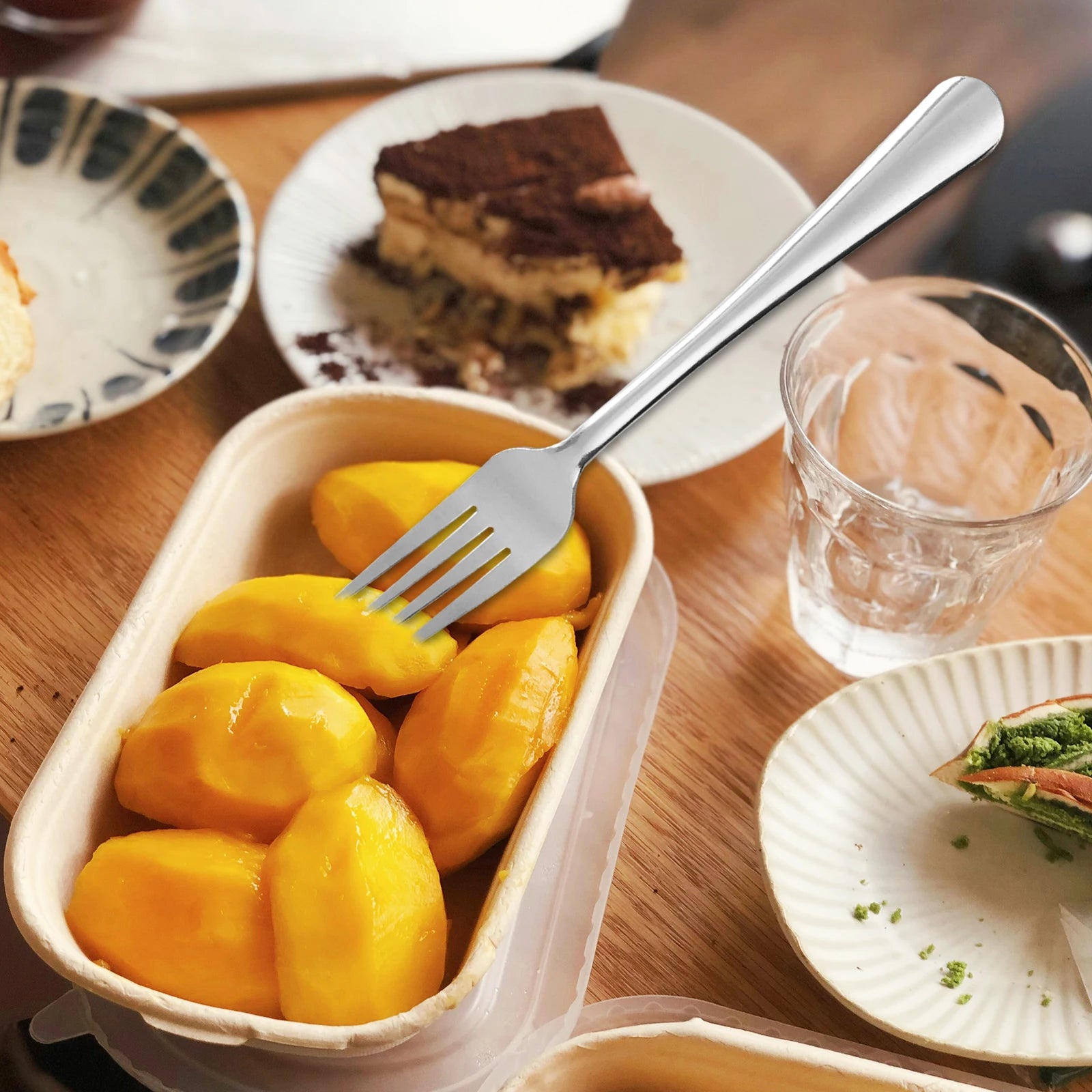 36/60 PCS Stainless Steel Dinner Forks Design Mirror Finish Rust Resistant Dishwasher Safe Tableware Flatware