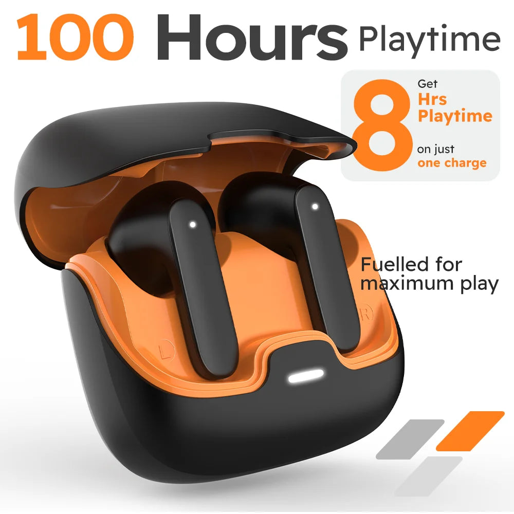 Bluetooth, Wireless Bluetooth, Dual Microphone ENC Noise Cancelling in Ear Bluetooth Earphones