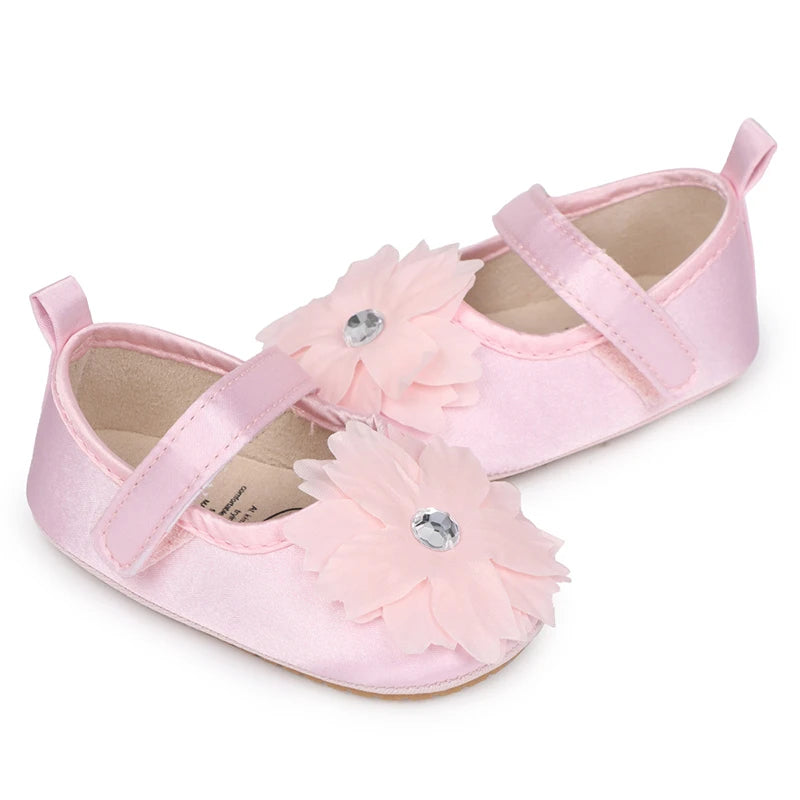 Cute Baby Girls Sparkly Glitter Soft Sole First Walker Shoes with Bowknot Toddler Shoes for Princess
