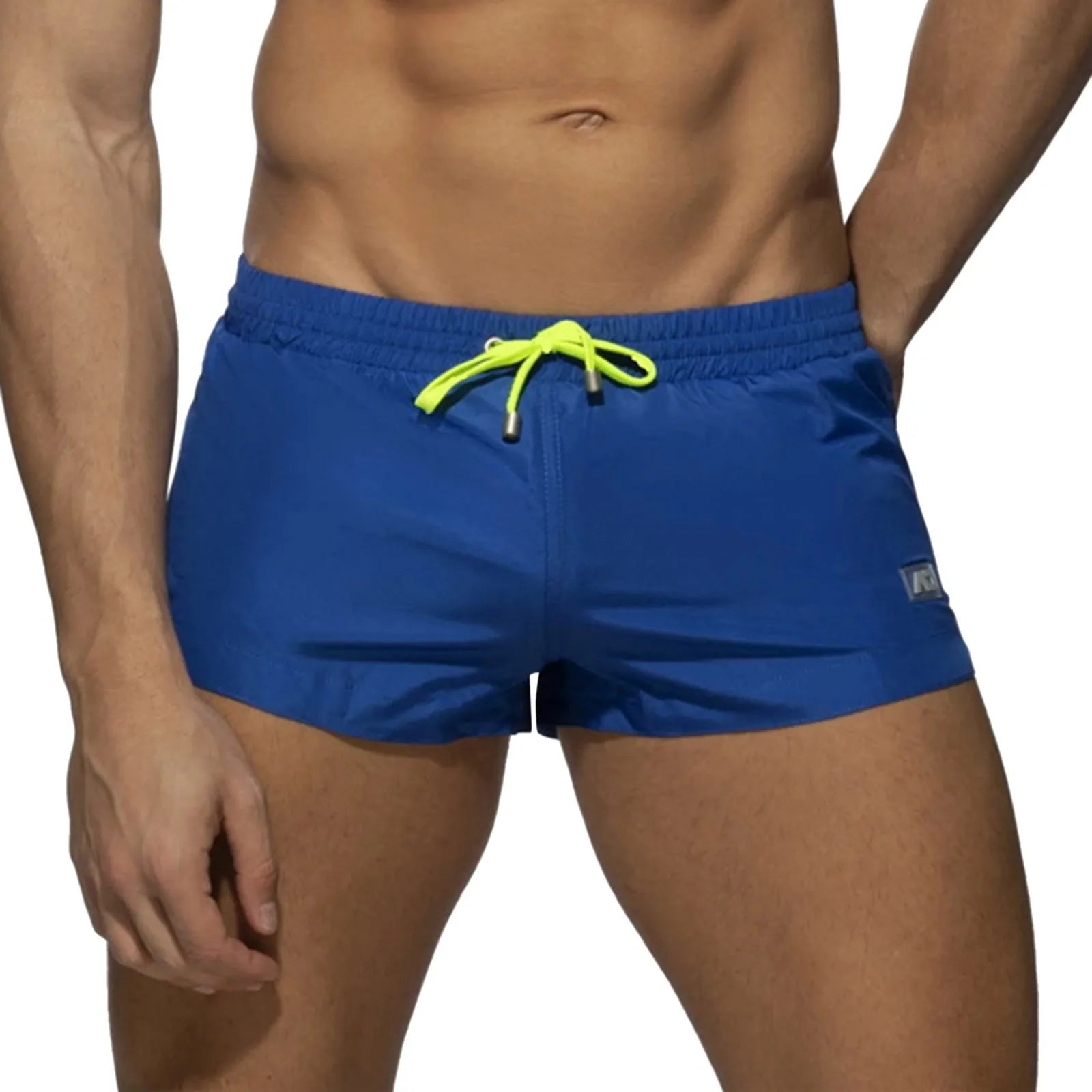 Male Spring Summer Ultra Shorts Solid Color Elastic Waist Drawstring Comfort Mini Shorts Men Beach Wear Shorts