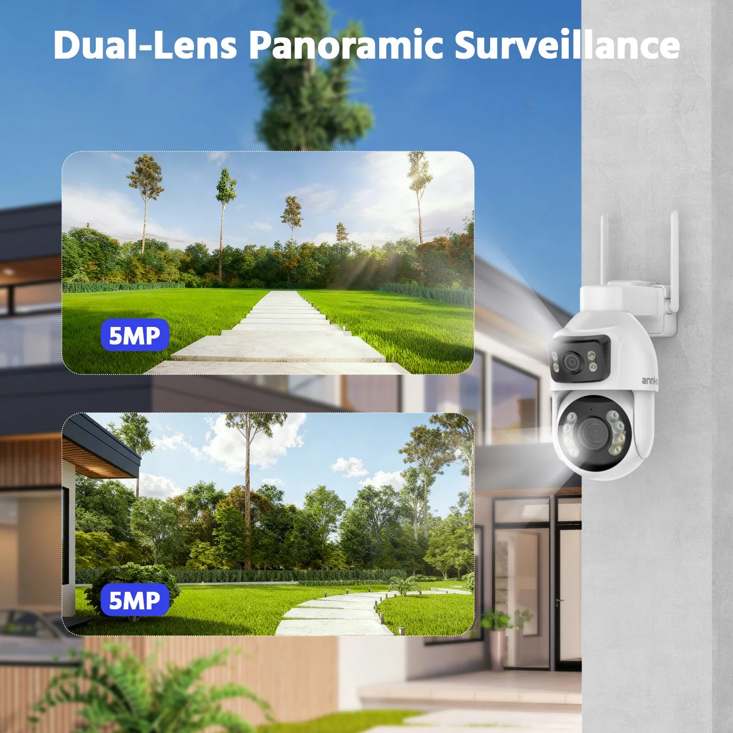 10MP Dual Lens PTZ Camera 2.4G 12X wifi security camera Color Night Vision 1/2/4 PCS outdoor surveillance camera
