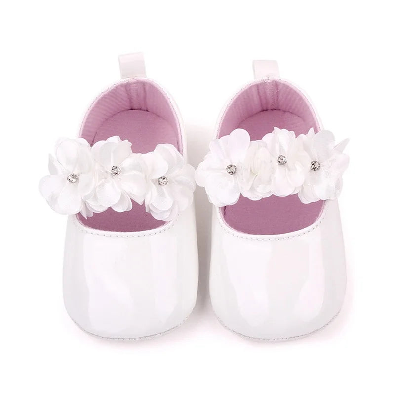 Toddler Girls Adorable Mary Jane Flats Shoes with Bowknot Decor Soft Sole PU Leather First Walkers Non-Slip Princess Shoes for