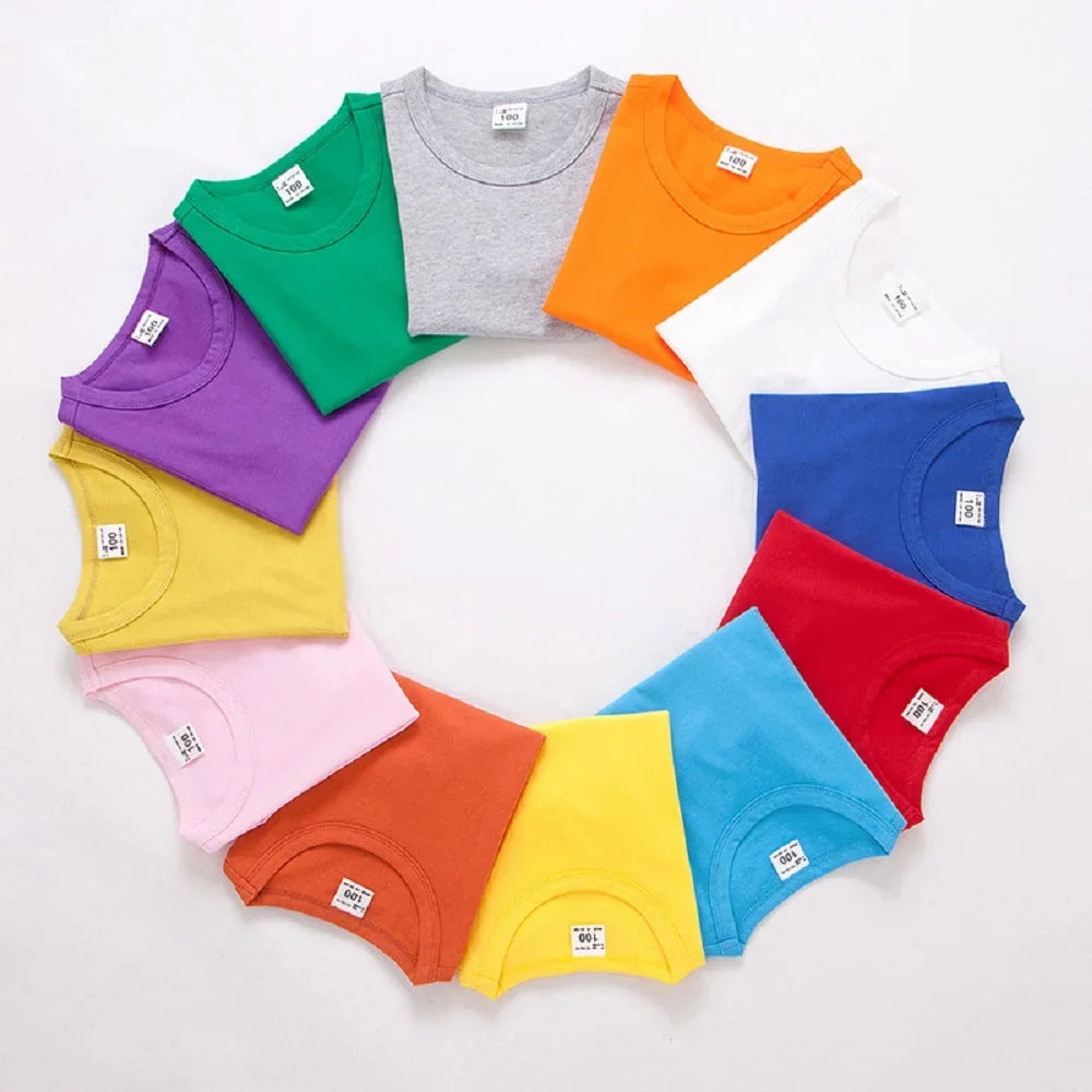 100% Cotton T-shirt  Bear Print Kawaii T-shirt Children Cartoon Boy Girls High Quality Tops kids clothes