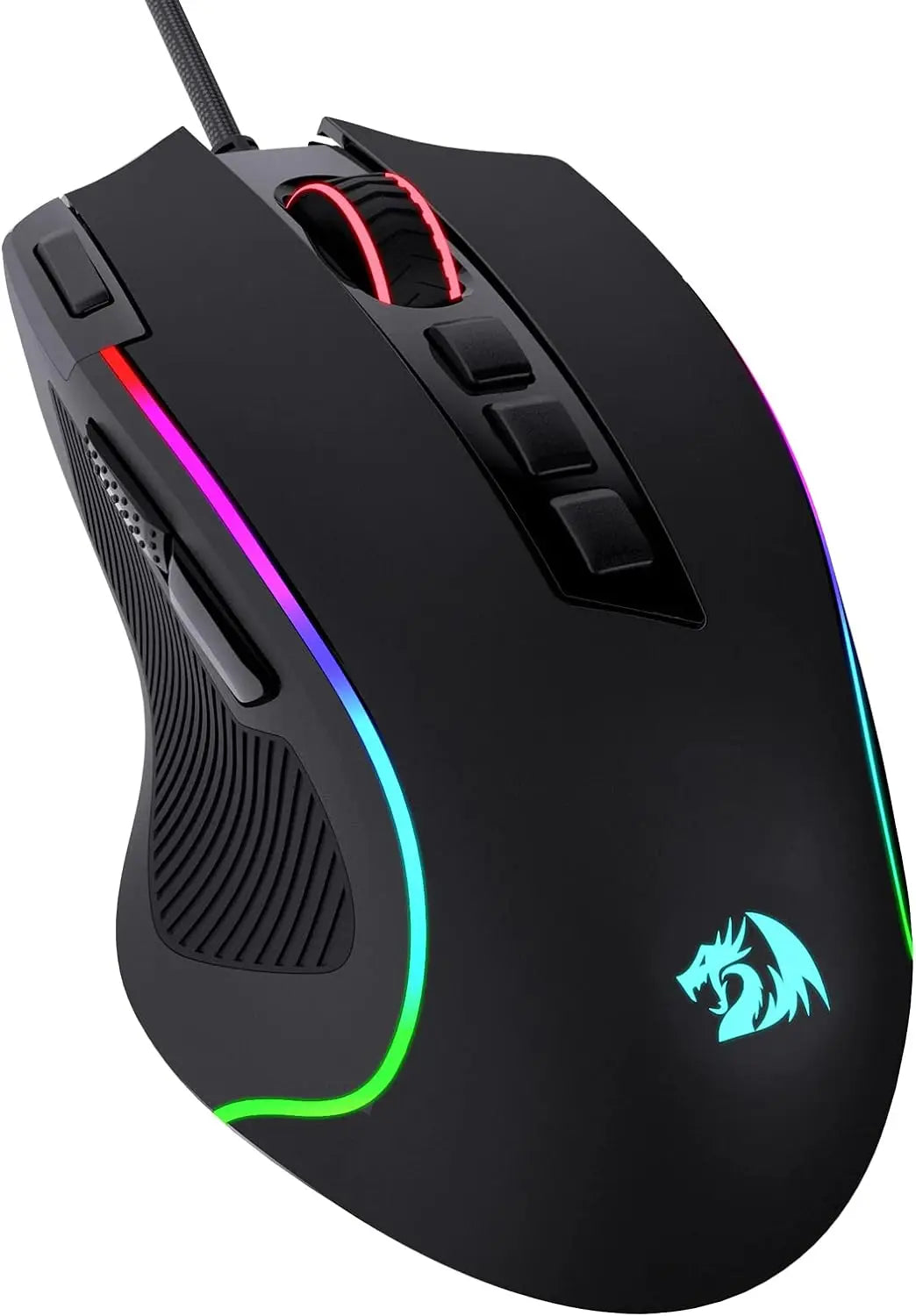 RGB Gaming Mouse 8000 DPI Wired Optical with 11 Programmable Buttons, Black