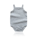 Summer 0-48M Baby Girl Clothes  Cotton Material Vest Baby Jumpsuit Solid Color Soft And Comfortable Newborn Baby Bodysuit