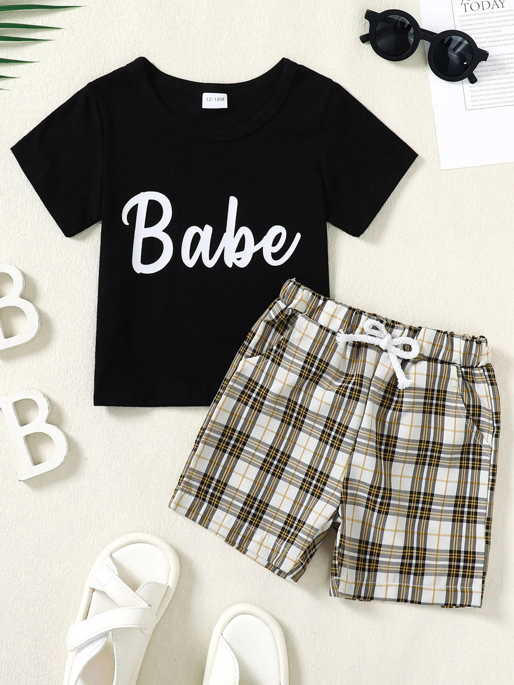 Toddler Boy Outfits 12M-5T Toddler Summer Short Sleeve T+Shorts 2 Sets Baby Boys Clothes