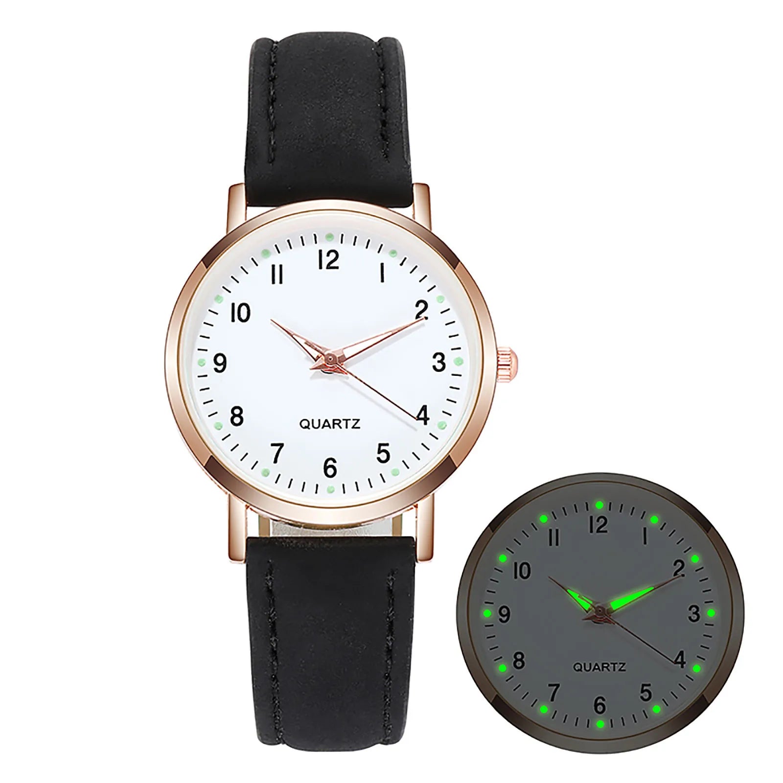 Fashion Watch For Women Leather Belt Watches Ladies Luxury Analog Quartz Luminous Wristwatch Clock