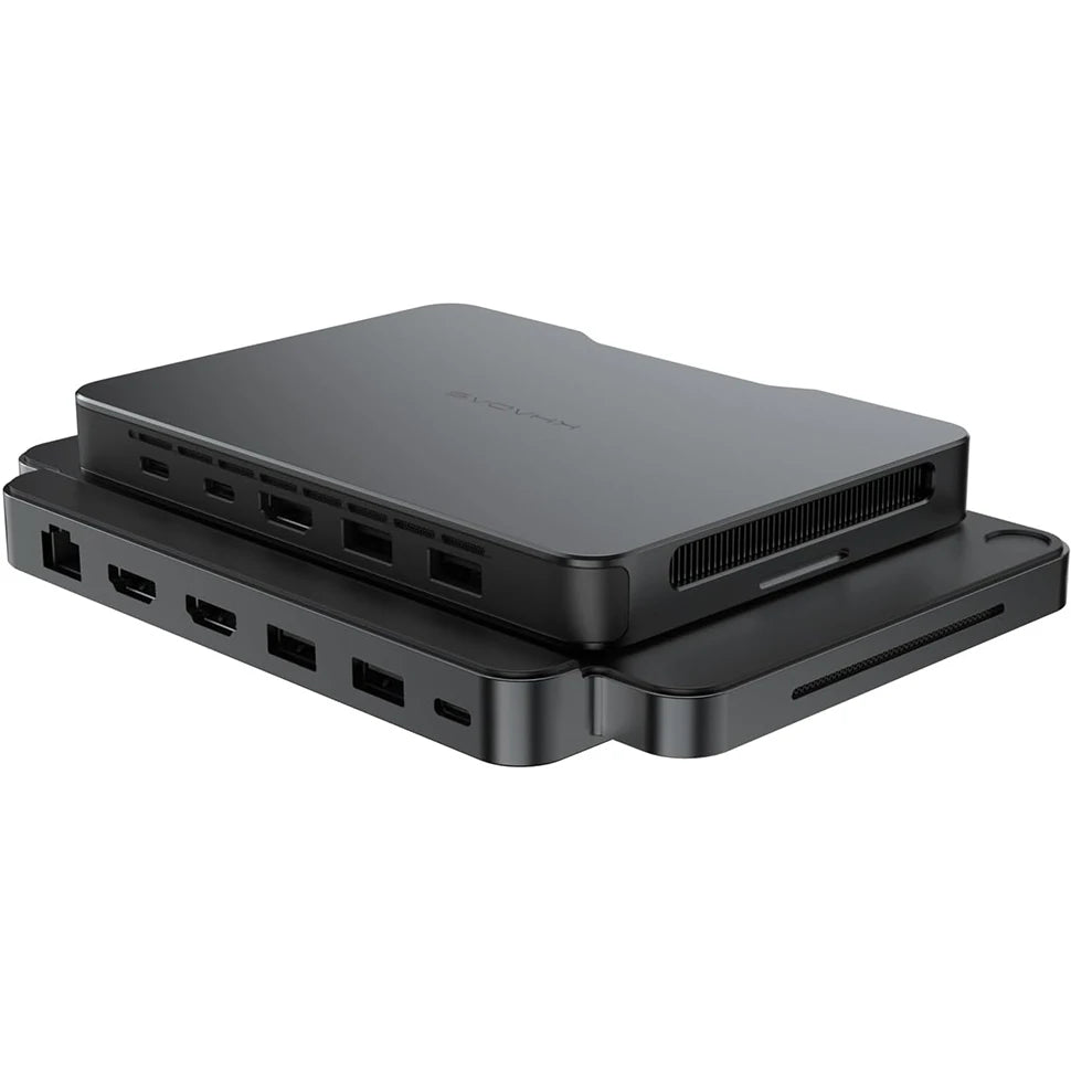 Dock Docking Station, Mind Mini PC Gamer I/O Expansion Hub with Finger print & Audio &Speaker  HDMI RJ45 3.5MM Jack