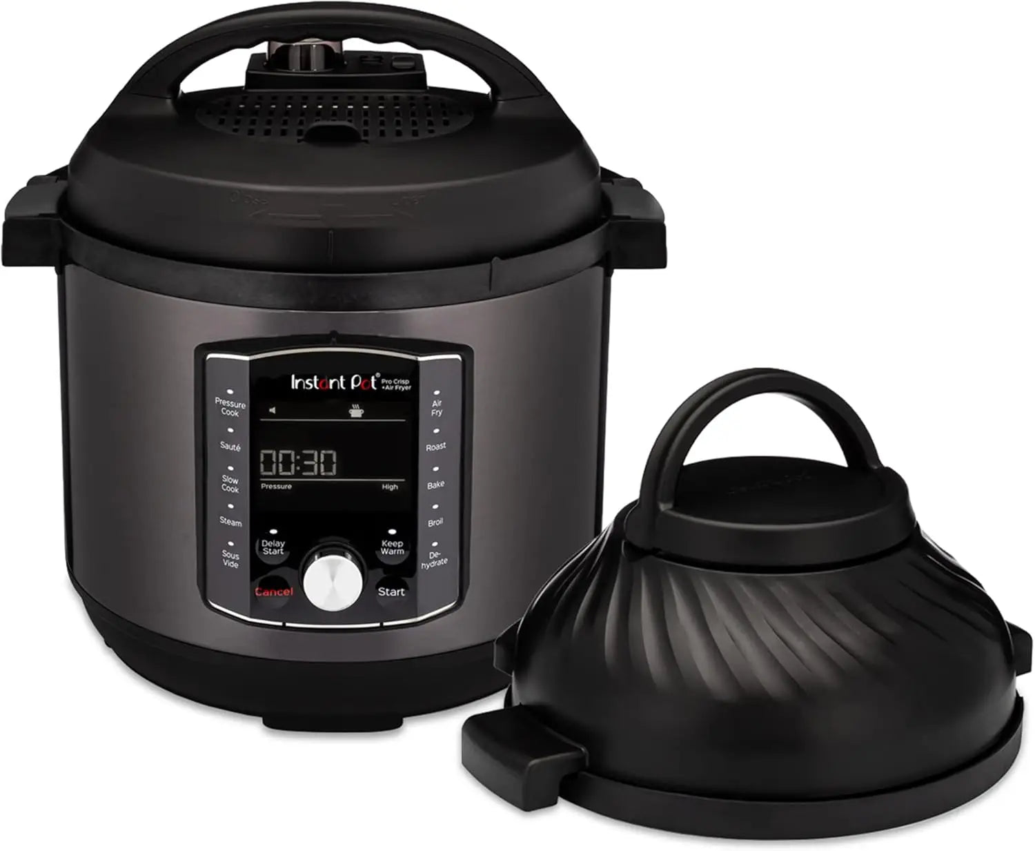 11-in-1 Air Fryer and Pressure Cooker Combo with Multicooker Lids, Free App Over 800 Recipes, 6 Quart