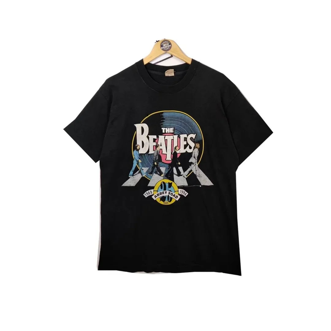 Vintage Rock Short-Sleeved T-Shirt By The Beatles Summer Fashion Pure Cotton Men's T-Shirt Children's Clothing Tee/ Woman