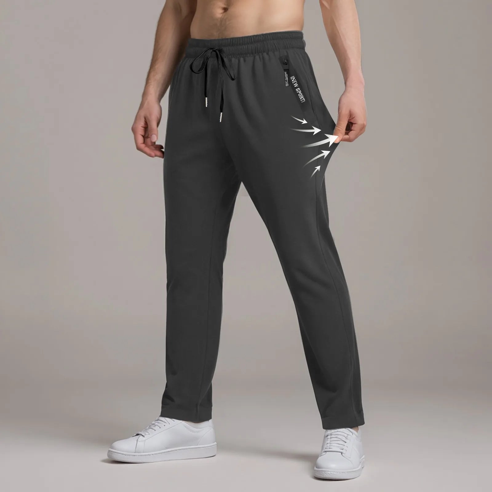 Men'S Lightweight Athletic Pants For Summer Fashion Solid Color Sports Casual Wear Long Trousers Daily Streetwear Comfy Bottom