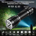 Ultra-Bright EDC Flashlight Featuring XHP70.3 HI & 21700 Battery IPX8 Rated with Tail Switch