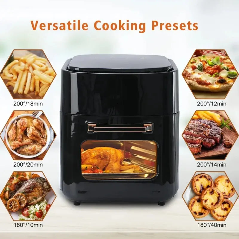 Stock Health Large Capacity 15L Kitchen Home Air Fryer Consumer Reports Best Electric Digital Smart Fryer with Visual Window