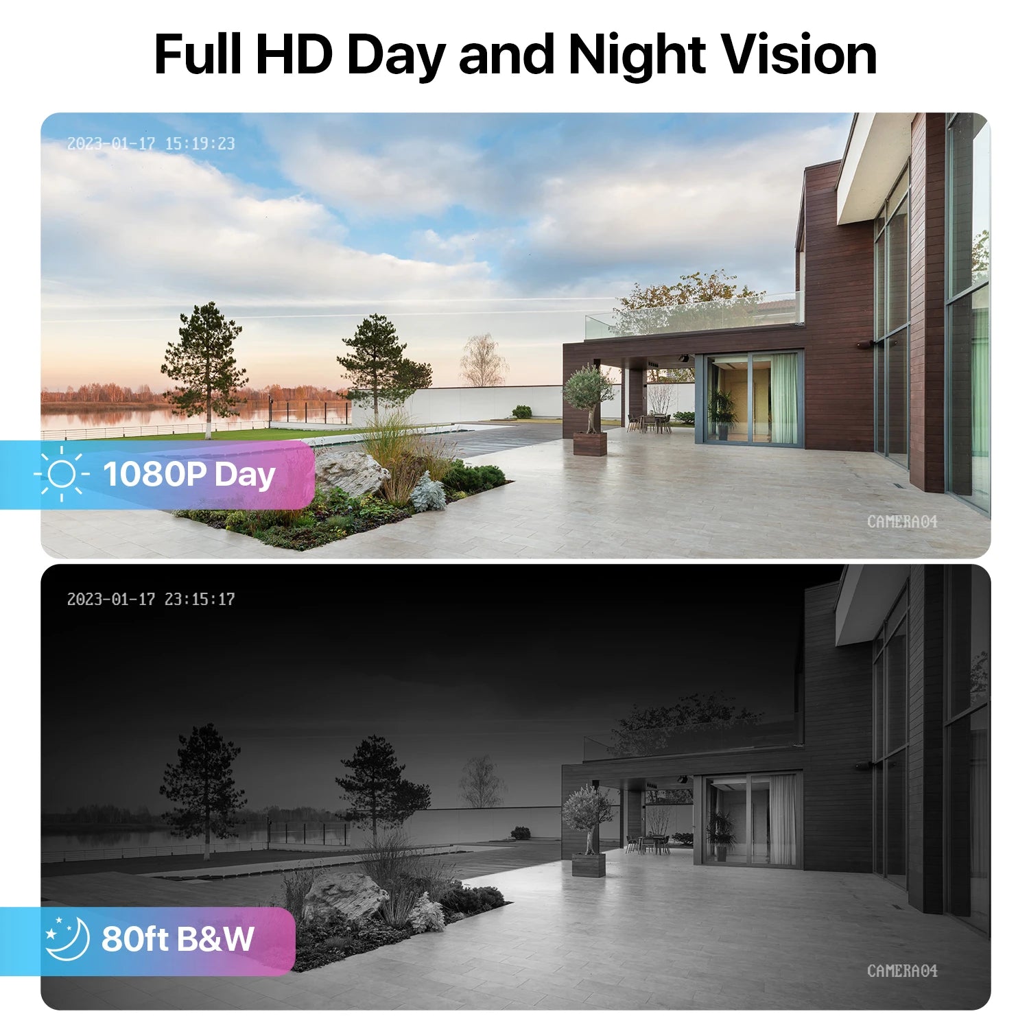 4 Pack HD TVI Security Cameras Outdoor Indoor Weatherproof Bullet Surveillance Camera for Analog CCTV DVR System